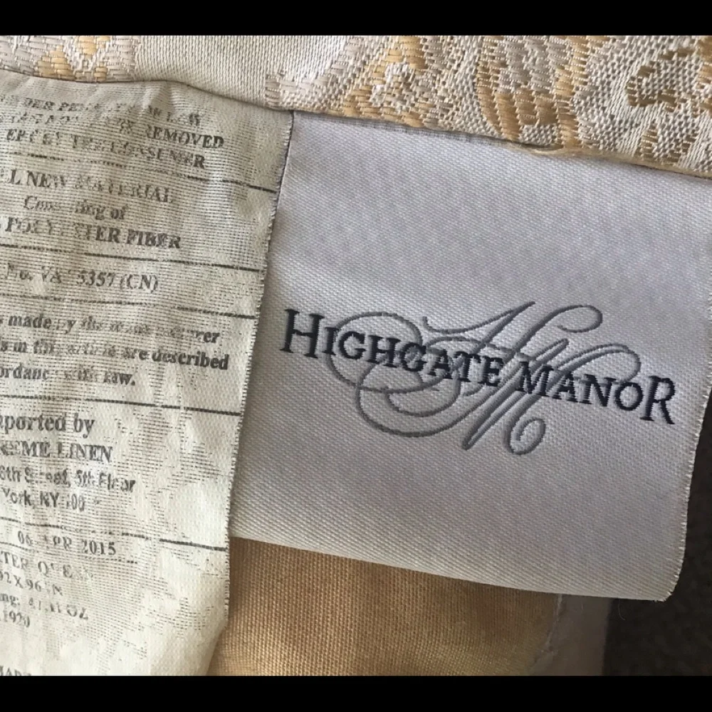 Gold beige print comforter